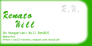 renato will business card